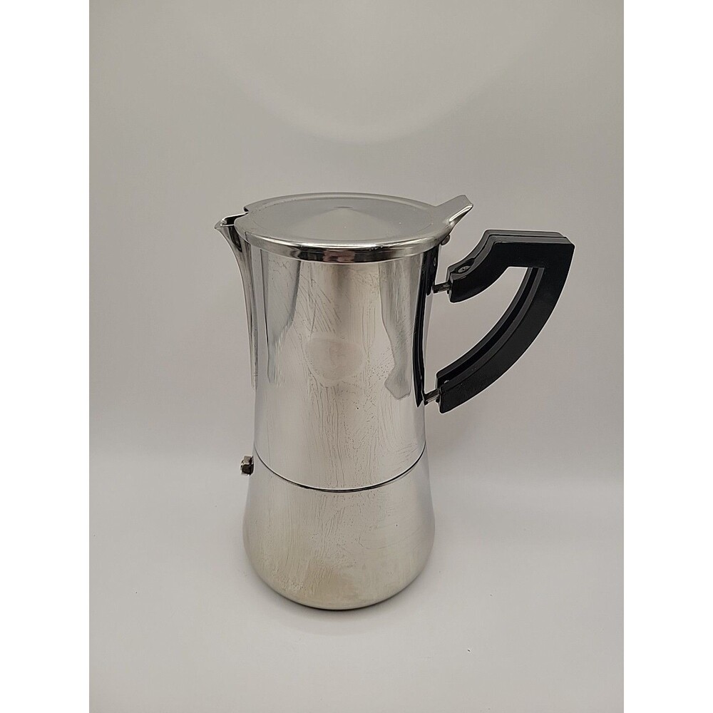 BIALETTI ACCIAIO INOX 18/10 STAINLESS STEEL ESPRESSO PERCOLATOR COFFEE POT ITALY